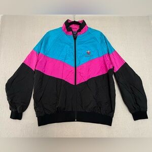 J111 Duckster Size XL Vintage Color Block Windbreaker